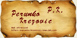 Perunko Krezović vizit kartica